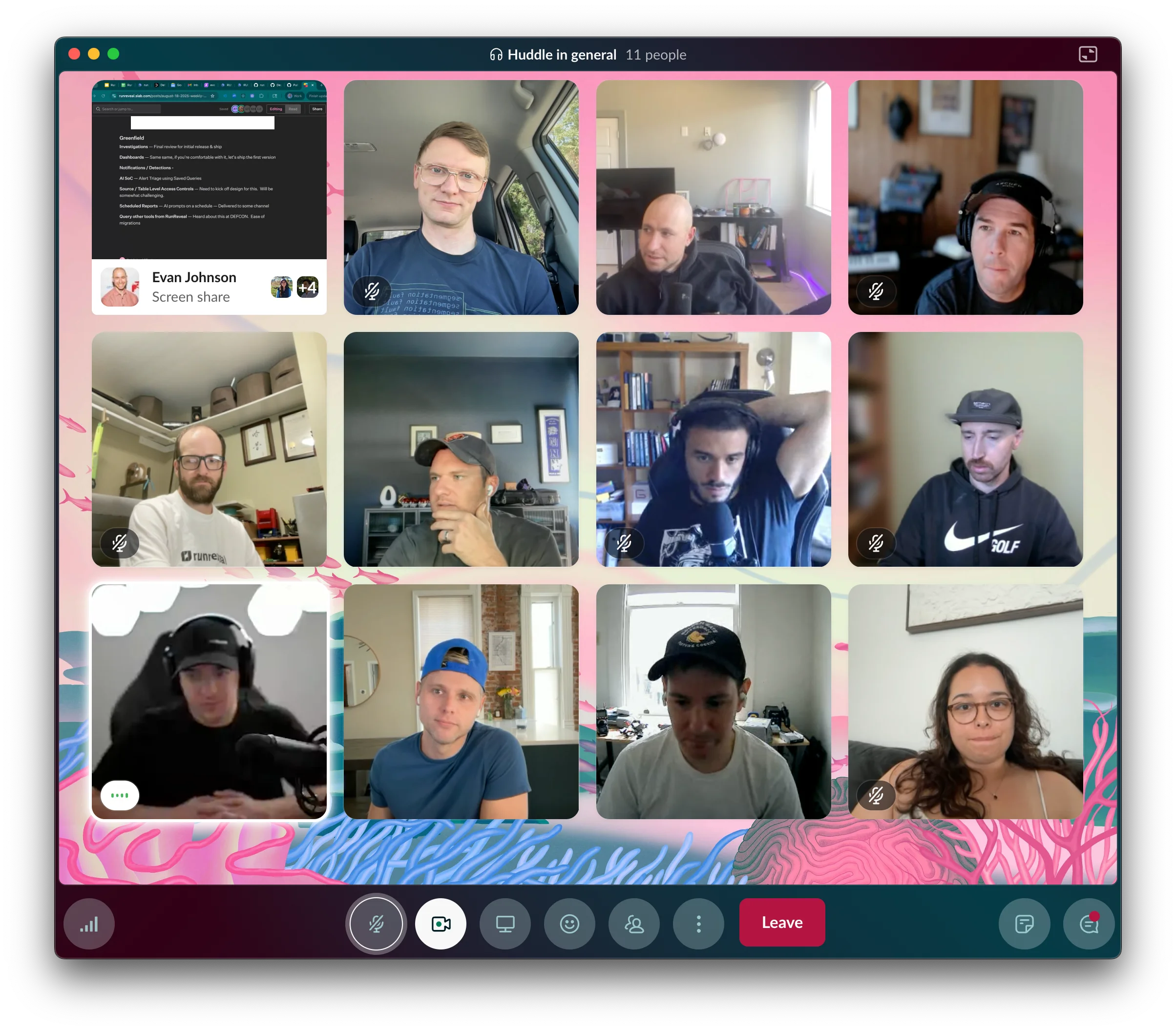 Team video call